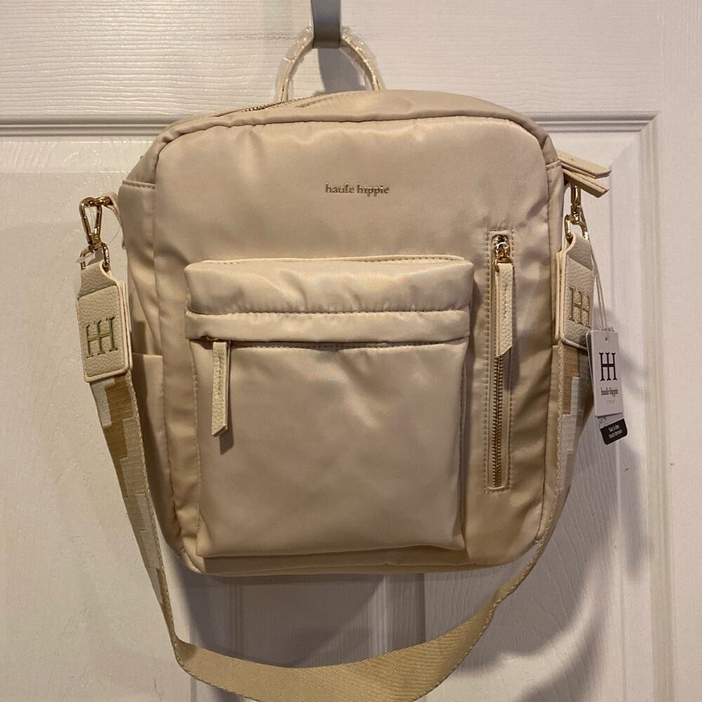 BNWT Haute Hippie Viral On the Go Backpack in White Cream